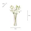 REAL TOUCH LILLIES VASE WITH FAUX WATER 70CM