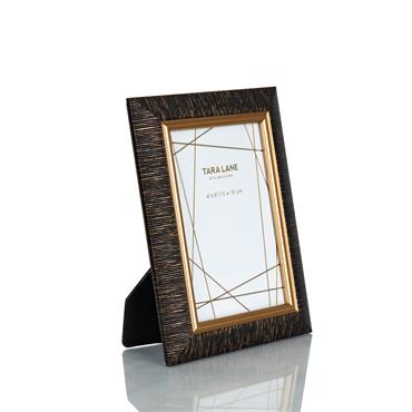STANFORD WALNUT AND GOLD PHOTO FRAME 4X6