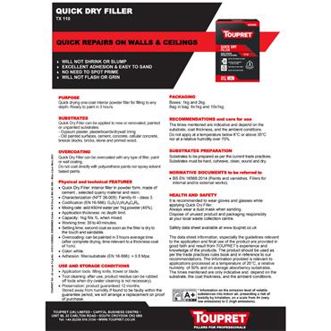 TOUPRET 1KG QUICK DRY FILLER