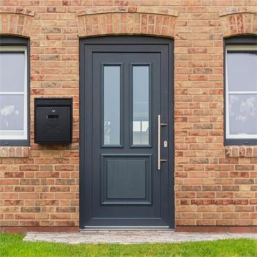 CONTEMPORARY POST BOX BLACK