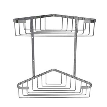 TEMA WIRE 2 TIER CORNER SHOWER BASKET CHROME