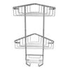 TEMA WIRE 3 TIER CORNER SHOWER BASKET CHROME