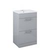 Belmont Square Gloss Light Grey 50cm Vanity Unit