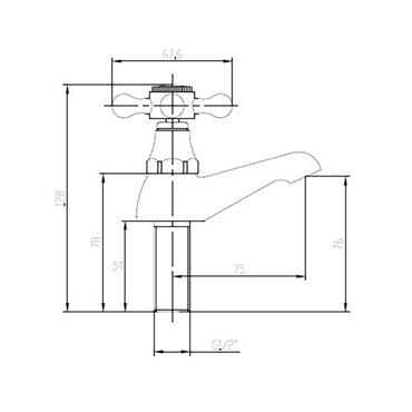VICTORIANA  1/2``  BASIN TAP