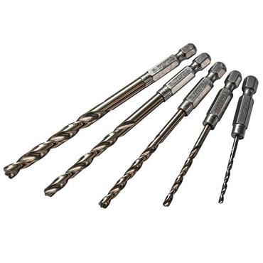 FAITHFULL 5 PIECE QUICK CHANGE HSS COBALT IMPACT DRILL