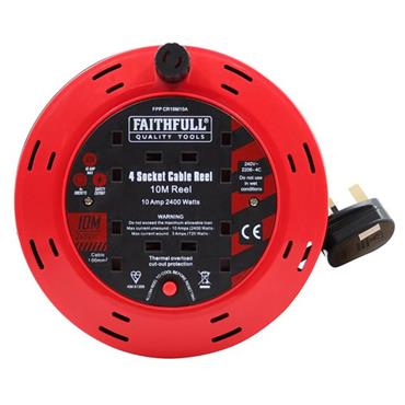 Faithfull 10m Cable Reel