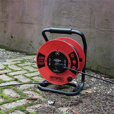 Faithfull 40m Heavy Duty Cable Reel