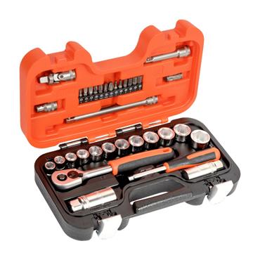 Bahco 1/4in & 3/8in Drive Socket Set (34 Piece)