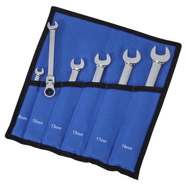 Faithfull 6 Piece Ratchet Combination Spanner Set