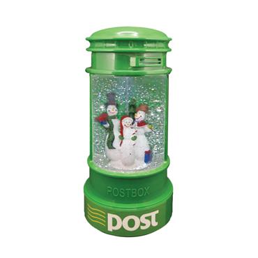 MUSICAL SNOWING POST BOX 28CM