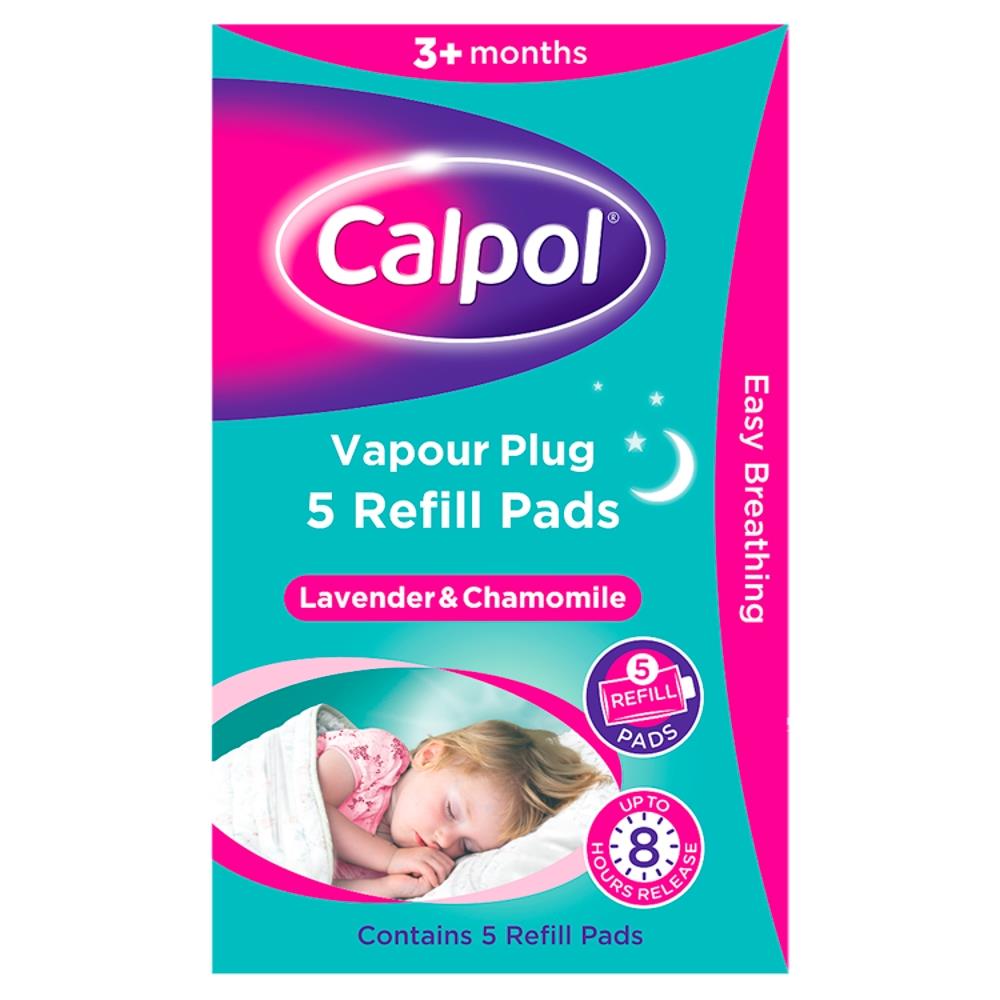 Calpol Vapour Plug 5 Refill Pads Lavender & Chamomile University