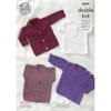 King Cole Pattern 3479 Baby Crochet Jacket, etc. in DK   disc