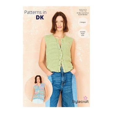 Stylecraft Pattern 10212 Waistcoats in Cotton Twist dk & Colour Burst dk