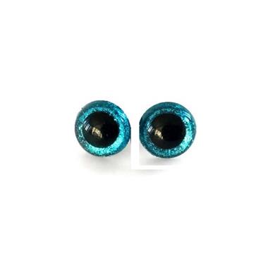 25mm Blue Glitter Toy Eyes (Safety Eyes) - 1 Pair  