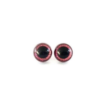 25mm Pink Glitter Toy Eyes (Safety Eyes) - 1 Pair  