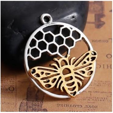 Bee & Honeycomb Bag Embellishment pack of 5