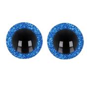 18mm Blue Glitter Toy Eyes (Safety Eyes) - 1 pair