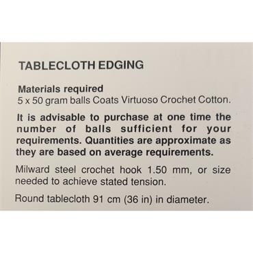 Crochet Pattern #CCL013 Tablecloth Edging