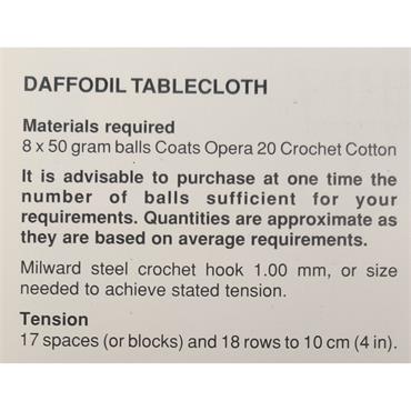 Crochet Pattern #CCL025 Daffodil Tablecloth
