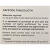 Crochet Pattern #CCL025 Daffodil Tablecloth