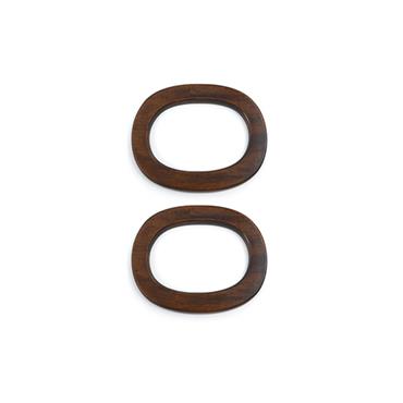 Circulo Oval Wooden Strap 16.5x11 cm
