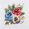 Counted Cross Stitch Kit: Mini: Pansies