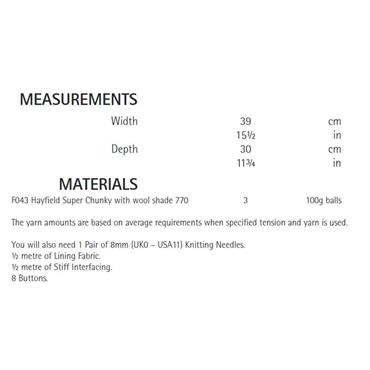 Hayfield Pattern 7242 Bag in Super Chunky 