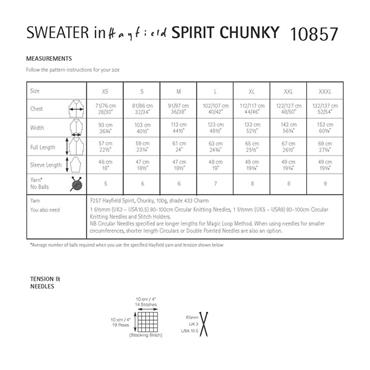 Hayfield Pattern 10857 Sweater in Spirit Chunky