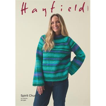 Hayfield Pattern 10857 Sweater in Spirit Chunky