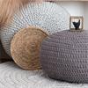 Hooked Crochet Pouf Pattern in Zpagetti