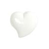 Curved Heart Shank Button 15mm White