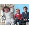 King Cole Pattern 2768 Sweaters, Cardigans and Teddy Bear Knitted in DK