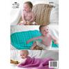 King Cole Pattern 3393 Baby Blankets in Comfort Chunky