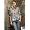 King Cole Pattern 3509 Cardigan and Gilet in Fashion Aran