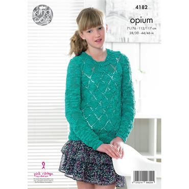 King Cole Pattern 4182 Sweater & Top in Opium