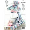 King Cole Pattern 4202 Babies Cardigan, Blanket and Beret in Cherish DK
