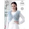 King Cole Pattern 4443 V & Round Neck Boleros in Tinsel Chunky