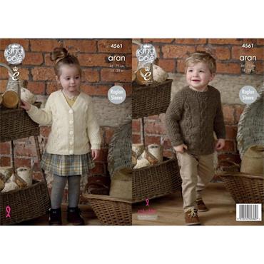 King Cole Pattern 4561 Raglan Tunic & Cardigan in Fashion Aran
