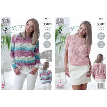 King Cole Pattern 4825 Sweater Knitted with Opium