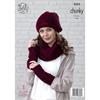 Pattern #5035 Beanie, Scarf, Mittens, Snood, Slouchy Hat & Wrist Warmers in Chunky