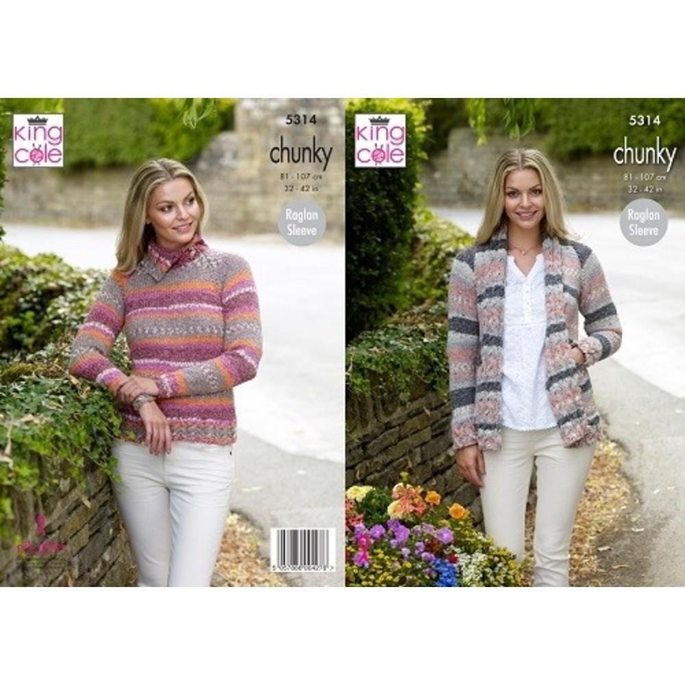 King Cole Pattern #5314 Sweater & Coatigan in Chunky | Springwools.com | Ireland