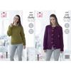 King Cole Pattern 5337 Sweater & Cardigan in Big Value Super Chunky