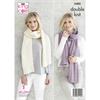 King Cole Pattern 5482 Girl's Hat & Scarf, Ladies Shawls