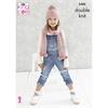 King Cole Pattern 5482 Girl's Hat & Scarf, Ladies Shawls