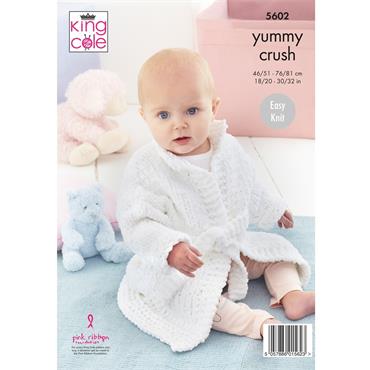 King Cole Pattern 5602 Dressing Gowns in Yummy Crush