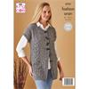 King Cole Pattern 5721 Waistcoat & Jacket in Fashion Aran