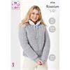 King Cole Pattern 5754 Round & Stand Up Neck Sweaters in Rosarium Mega Chunky