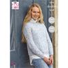 King Cole Pattern 5794 Round & Stand Up Neck Sweaters Knitted in DK