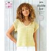 King Cole Pattern 5876 Button-up Top & Cardigan Crocheted in Finesse Cotton Silk DK