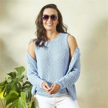 King Cole Pattern 5988 Cardigan & Top in Linendale DK